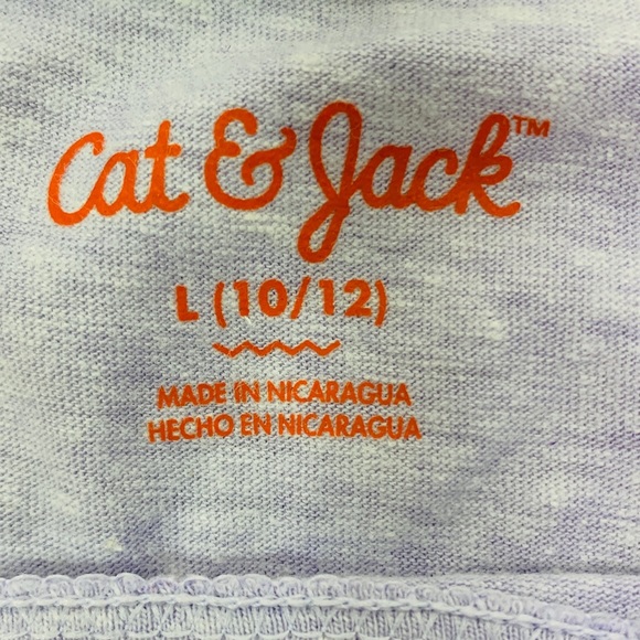 Cat & Jack Purple T-Shirt “Positive Vibes” NWOT Girls Large - Picture 5 of 6